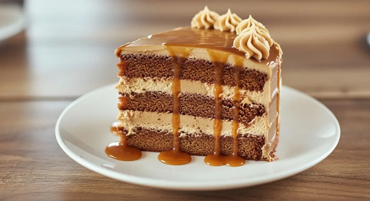 Caramel Coffee Buttercream Cake