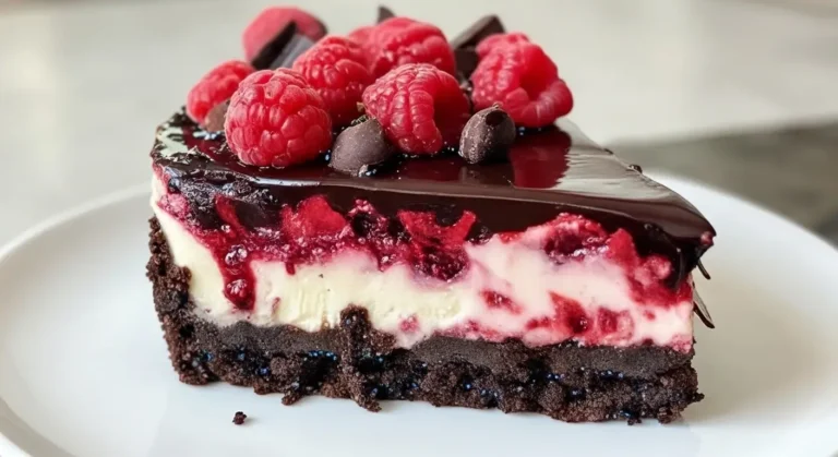 Dark Chocolate Raspberry Cheesecake