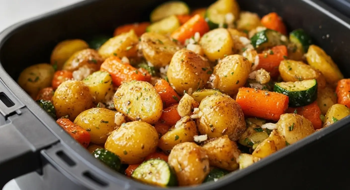 Roasted Potatoes Carrots and Zucchini