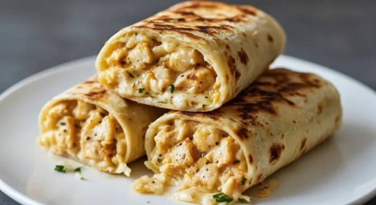 Cheesy Garlic Chicken Wraps