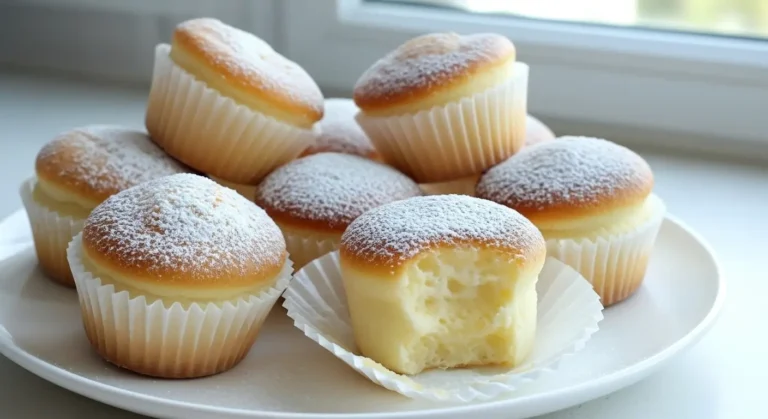 Fluffy Japanese Cotton Cheesecake Cupcakes