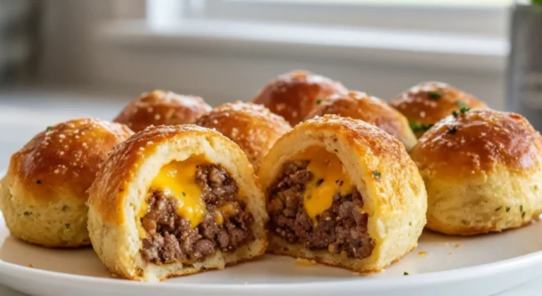 Garlic Parmesan Cheeseburger Bombs