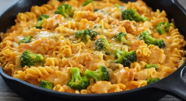 Cheesy Ranch Chicken and Broccoli Pasta Skillet
