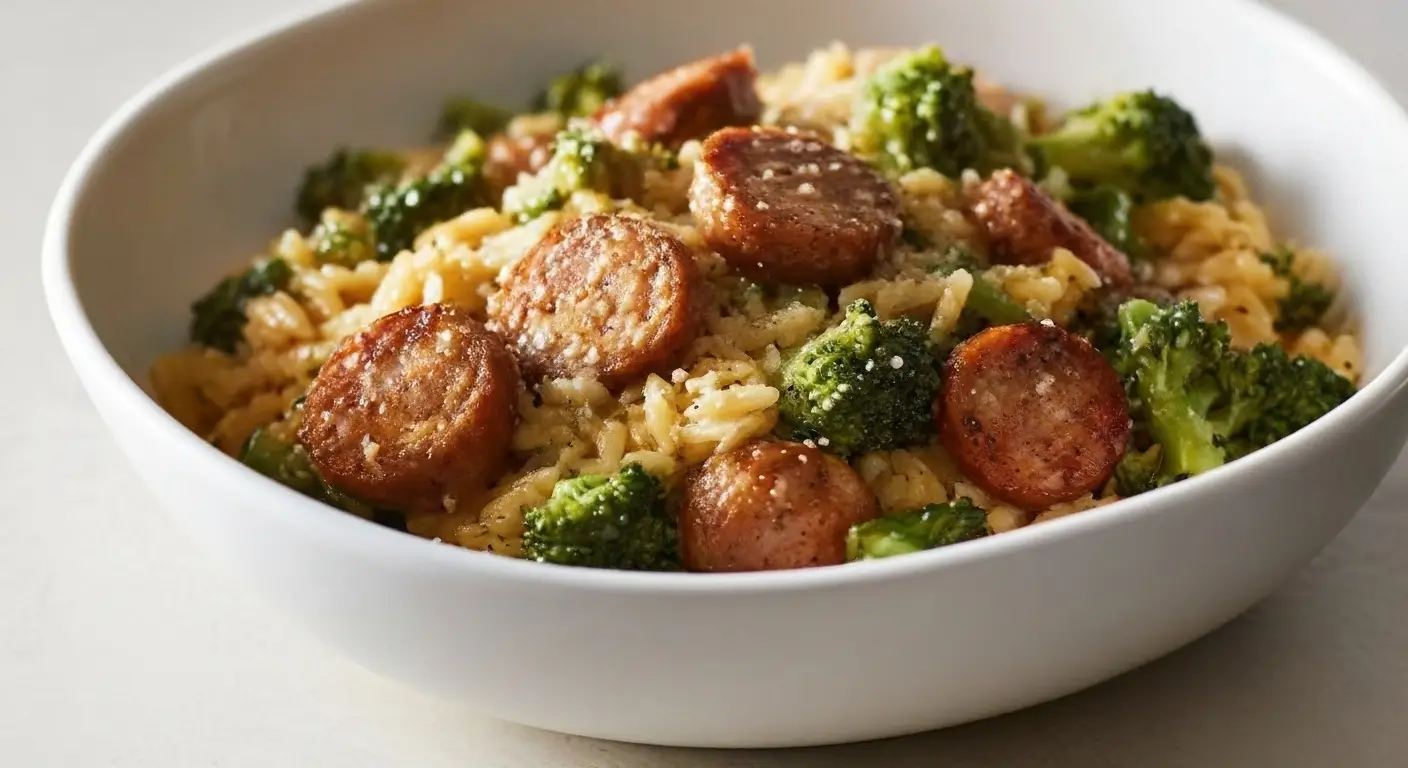 Chicken Sausage Broccoli Orzo