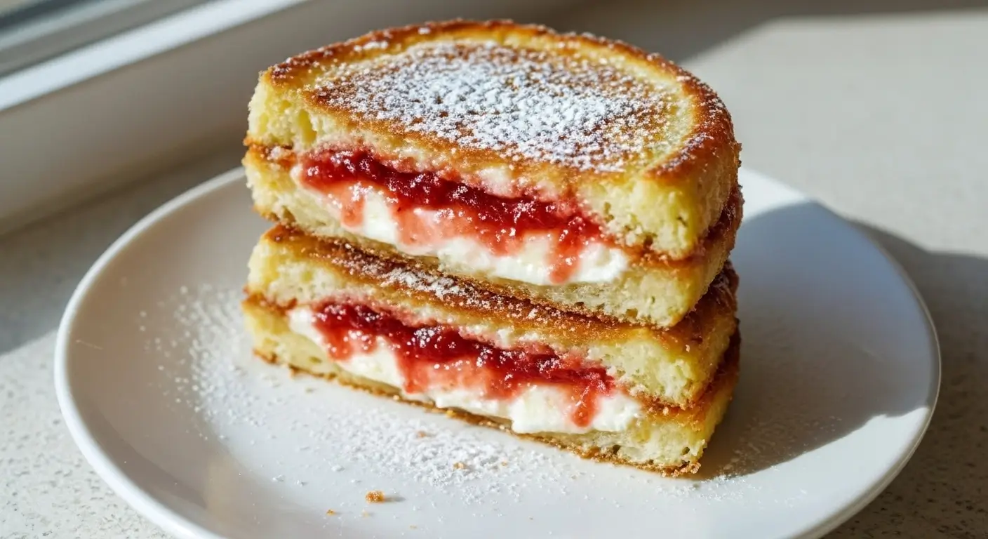 Fried Strawberry Cheesecake Sandwiches