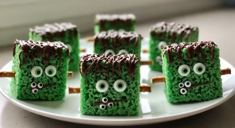 Frankenstein Rice Krispies Treats