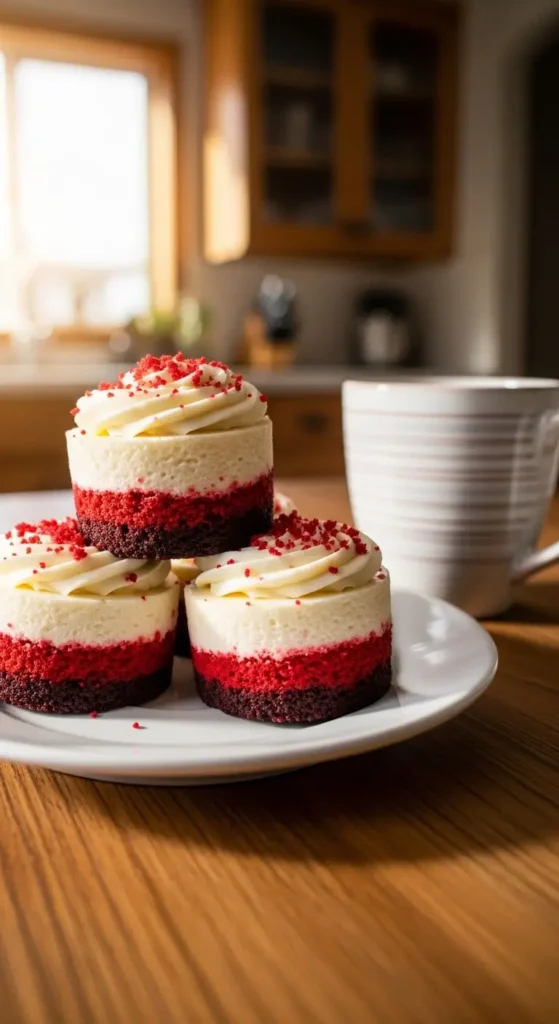 Mini Red Velvet Cheesecakes