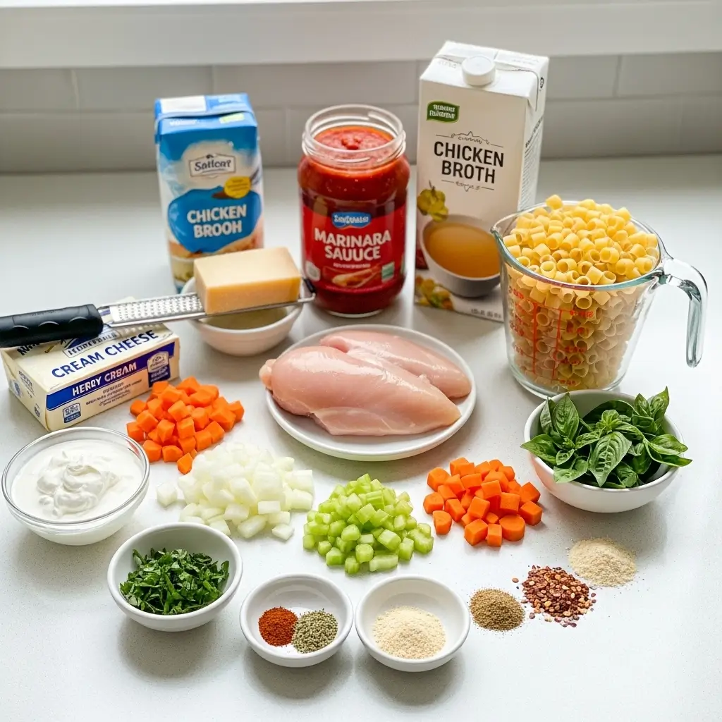 Creamy Chicken Parmesan Soup