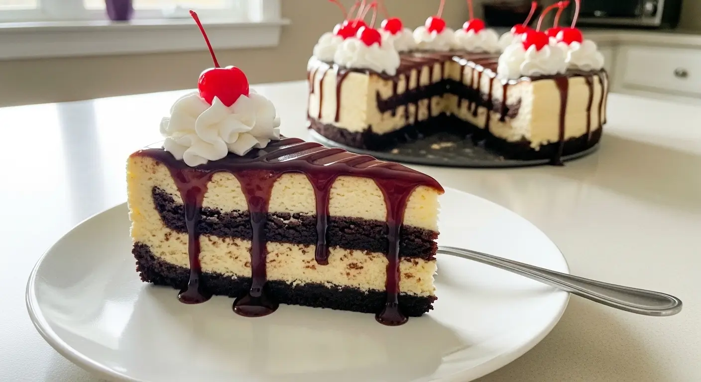 Hot Fudge Brownie Cheesecake