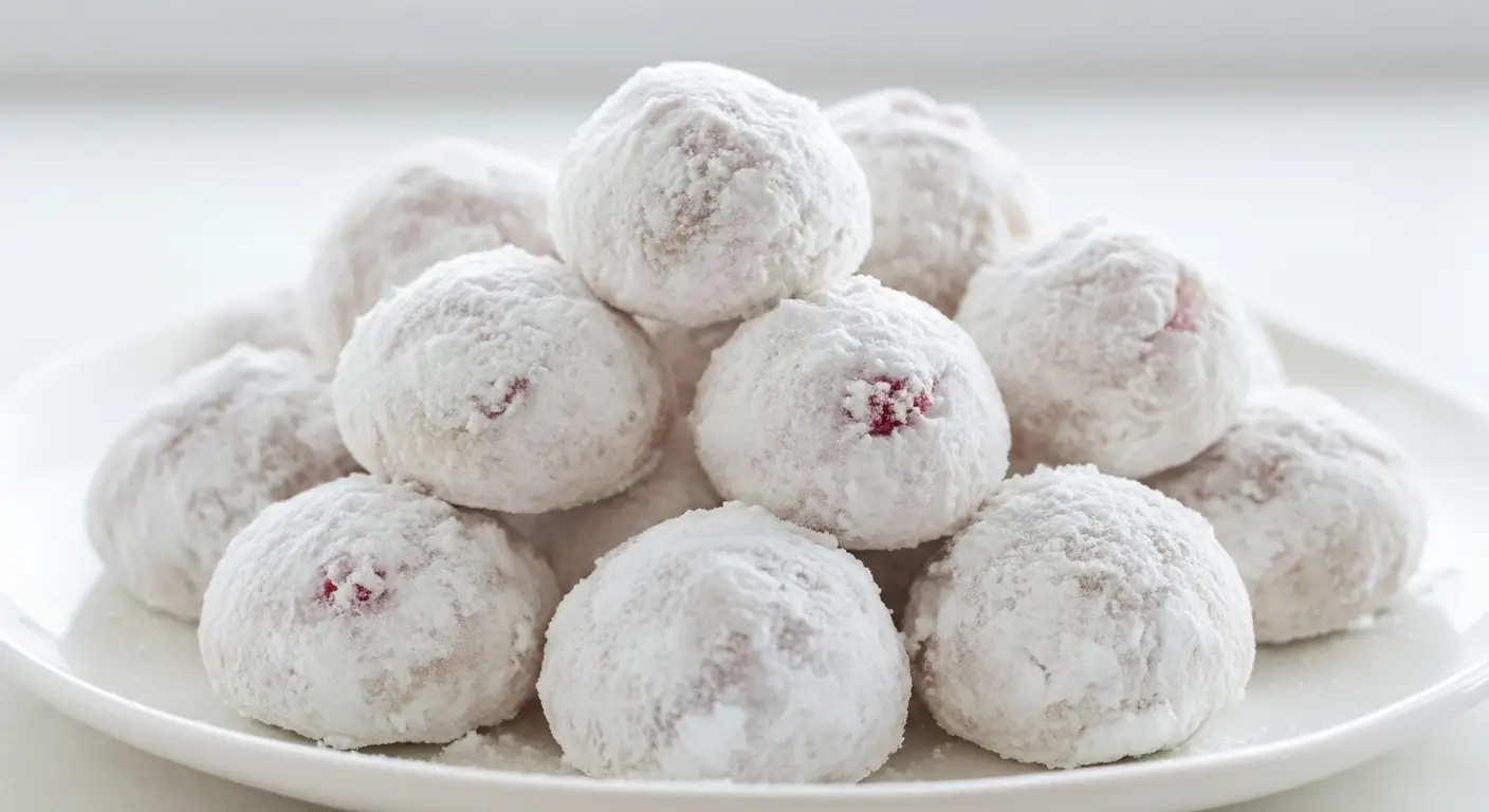 Cherry Snowball Cookies