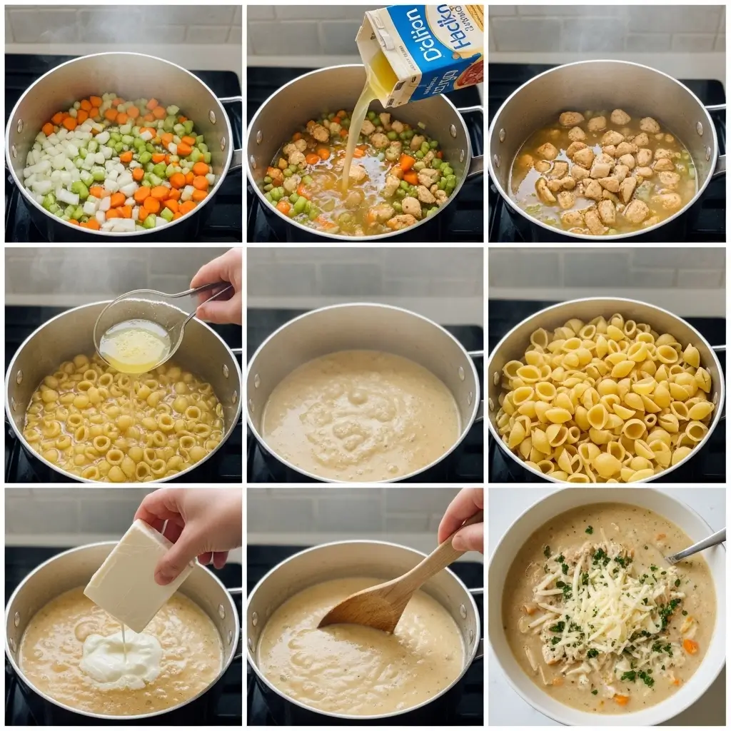 Creamy Chicken Parmesan Soup