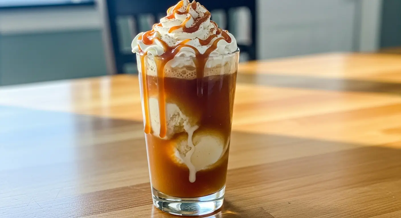 Caramel Apple Cider Float