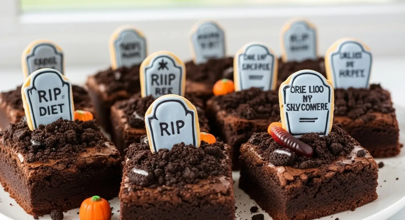 Graveyard Halloween Brownies