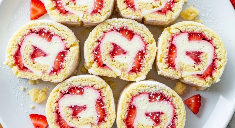 Strawberry Shortcake Cheesecake Rolls