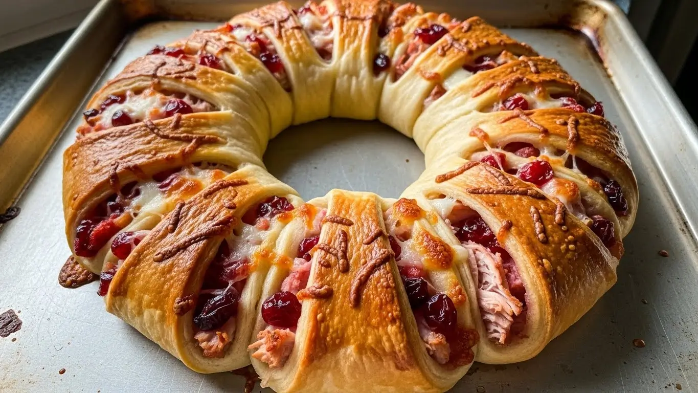 Cranberry Turkey Crescent Ring