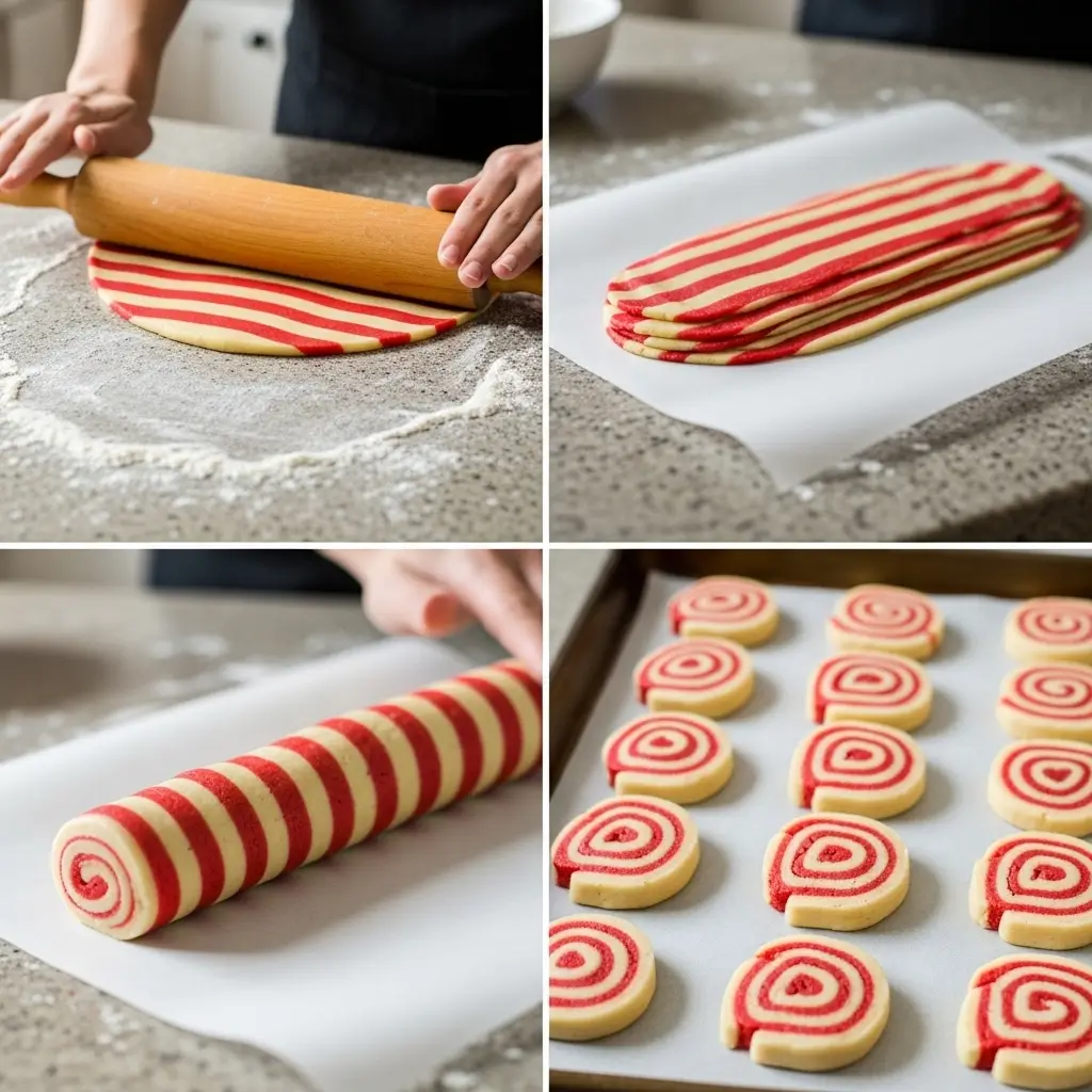 Peppermint Pinwheel Cookies