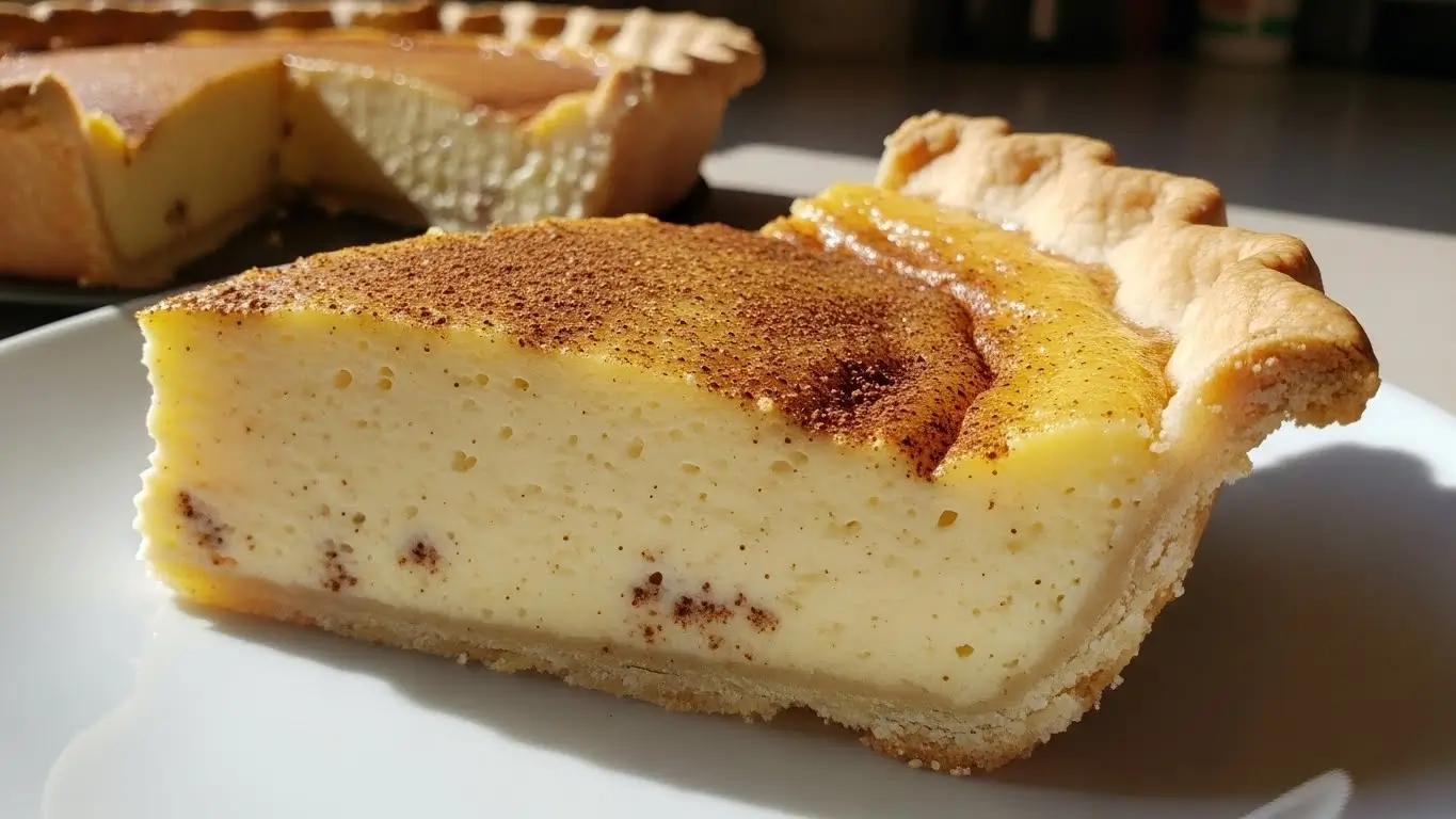 Christmas Eve Cinnamon Vanilla Creamy Custard Pie