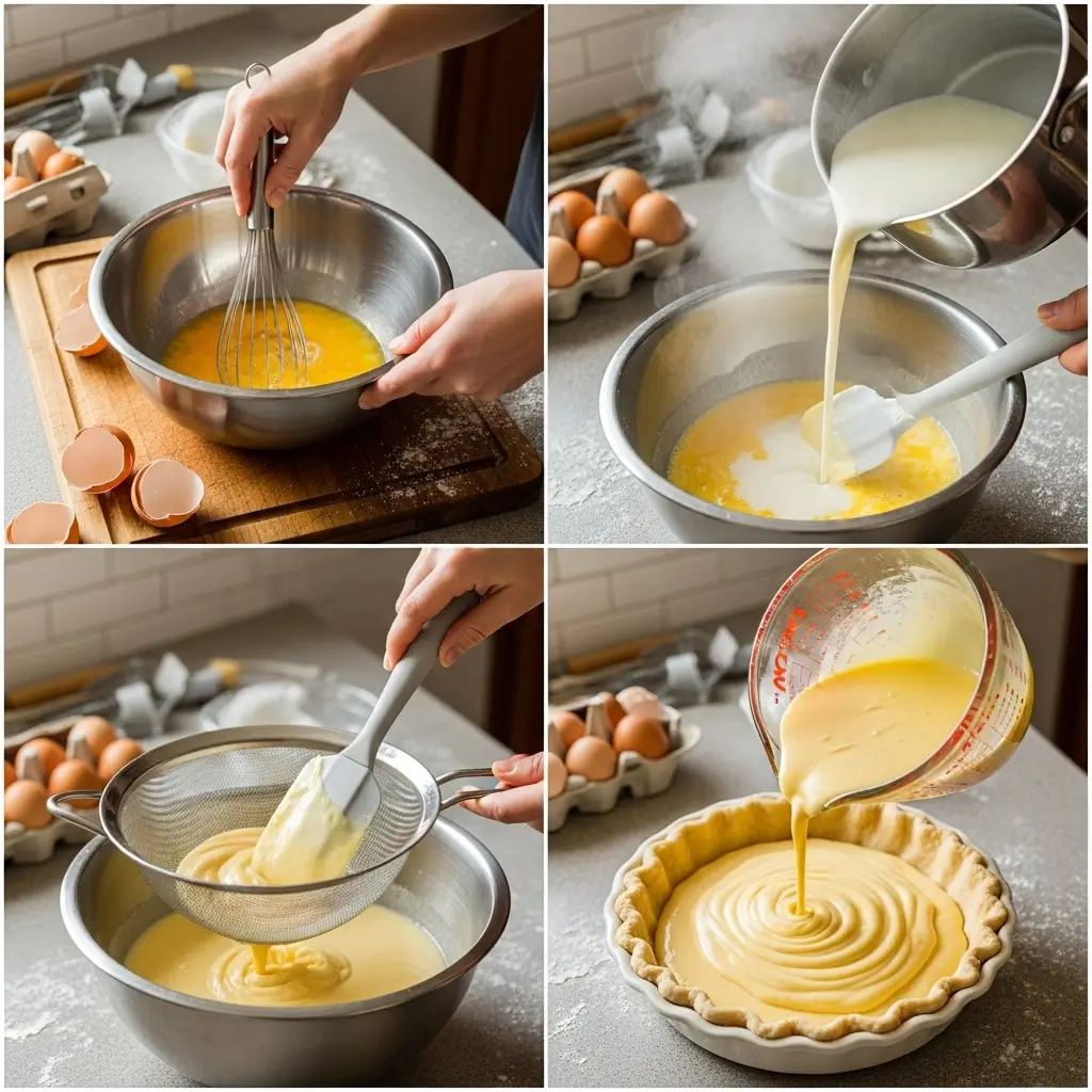 Christmas Eve Cinnamon Vanilla Creamy Custard Pie