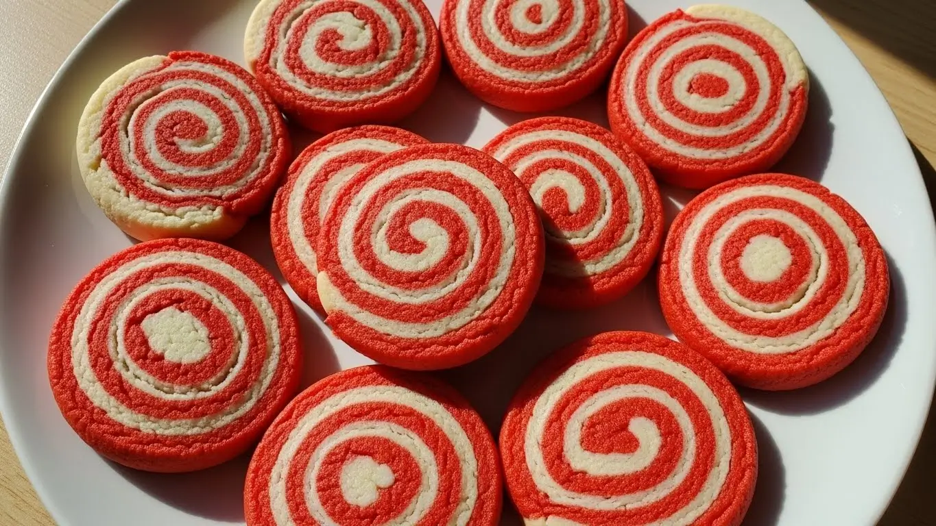 Peppermint Pinwheel Cookies