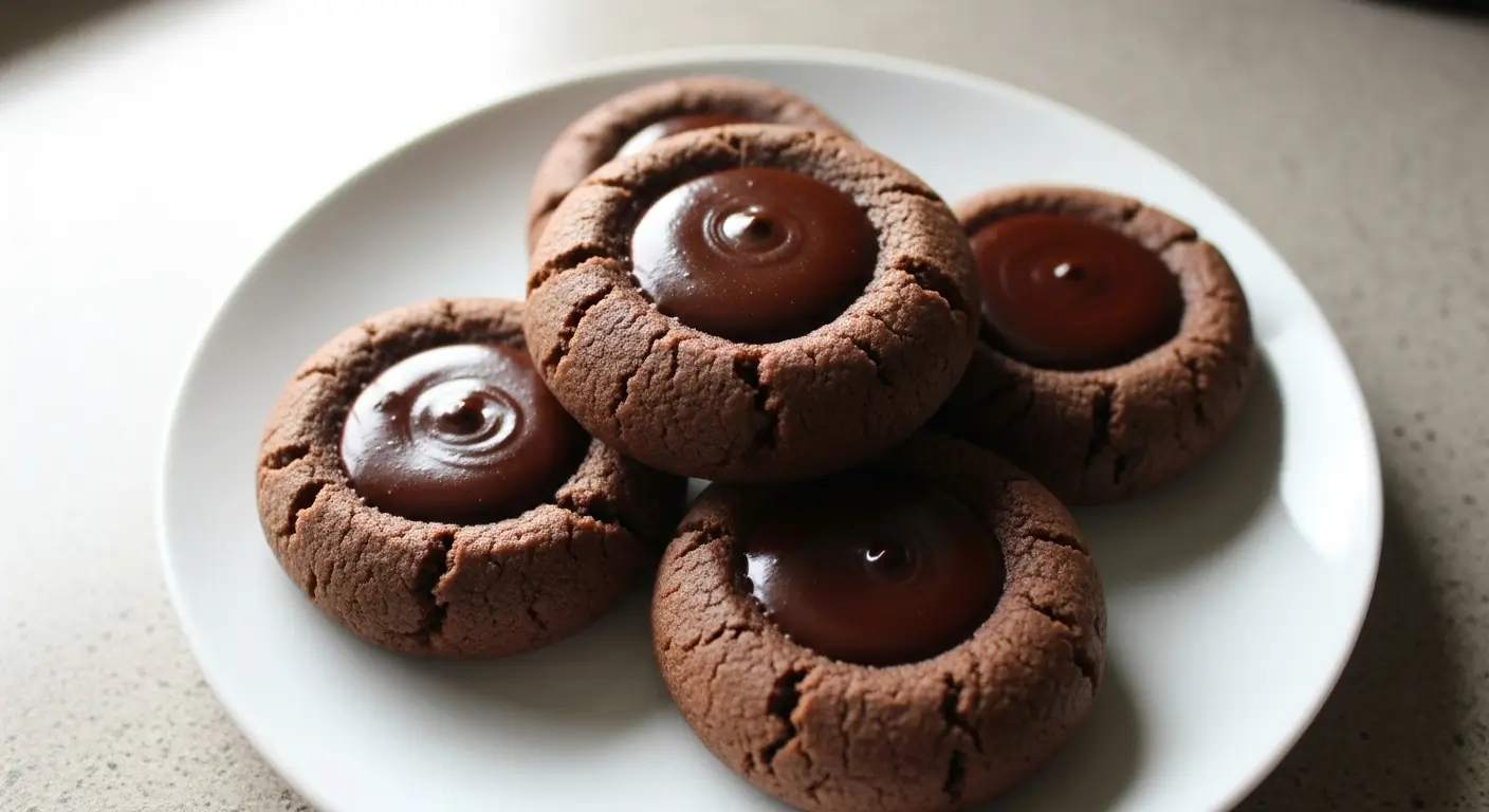 Chocolate Thumbprint Cookies