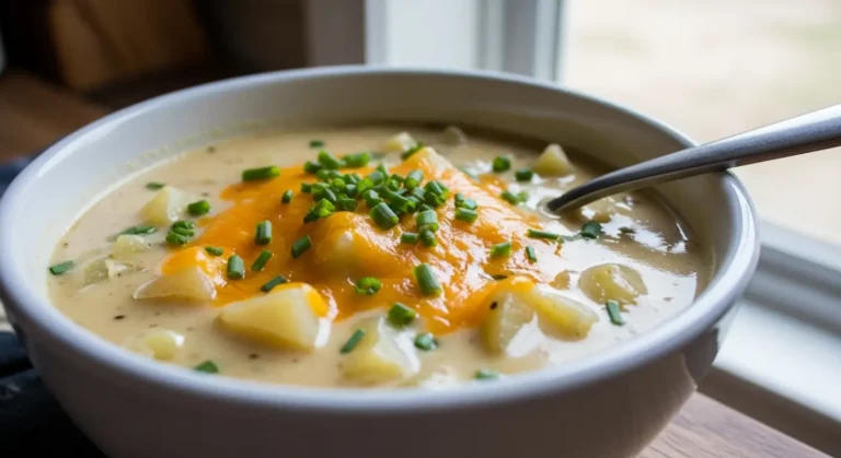 Cheddar Garlic Herb Potato Soup