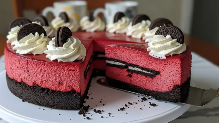 Red Velvet Oreo Cheesecake