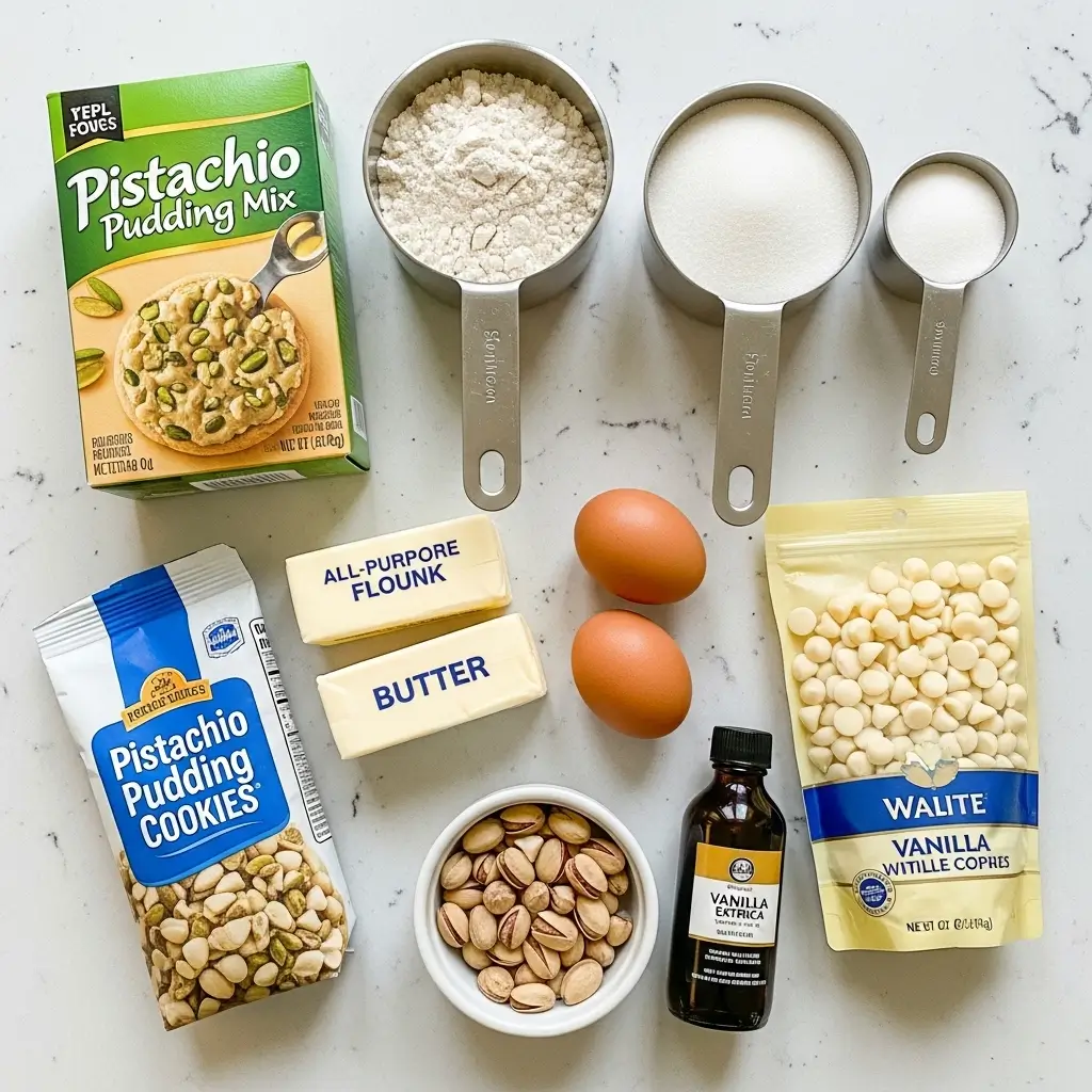 Pistachio Pudding Cookies