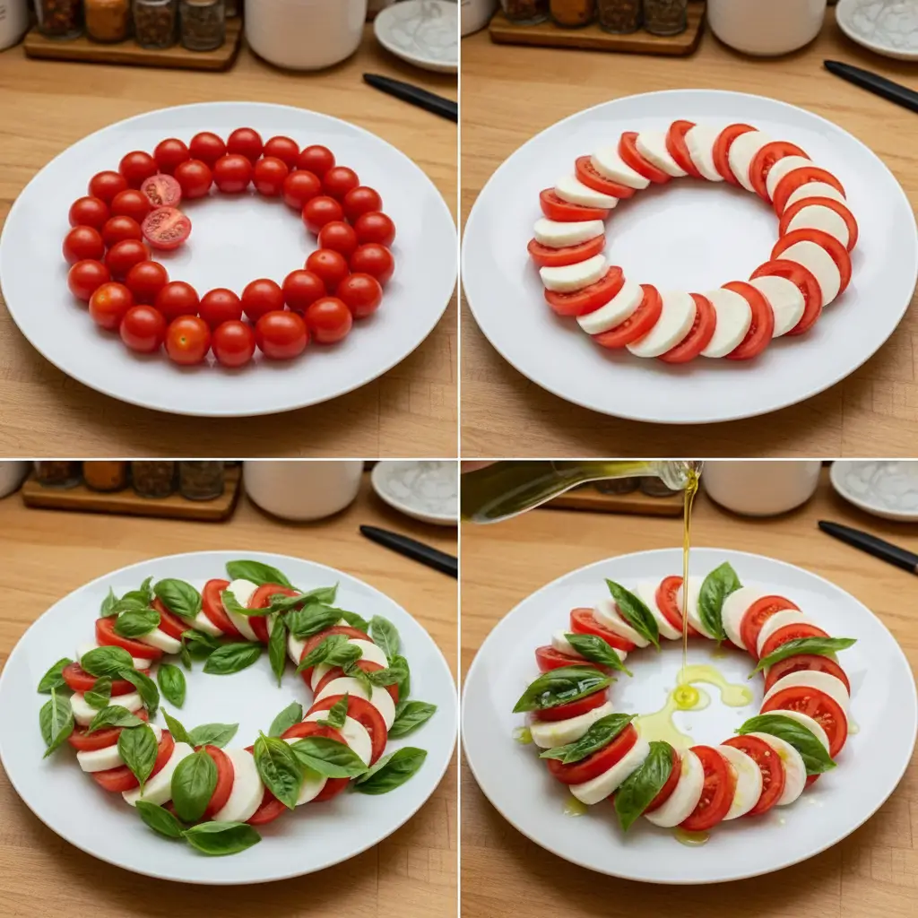 Caprese Christmas Wreath