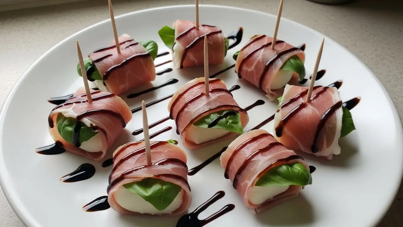 Prosciutto Wrapped Mozzarella Bites