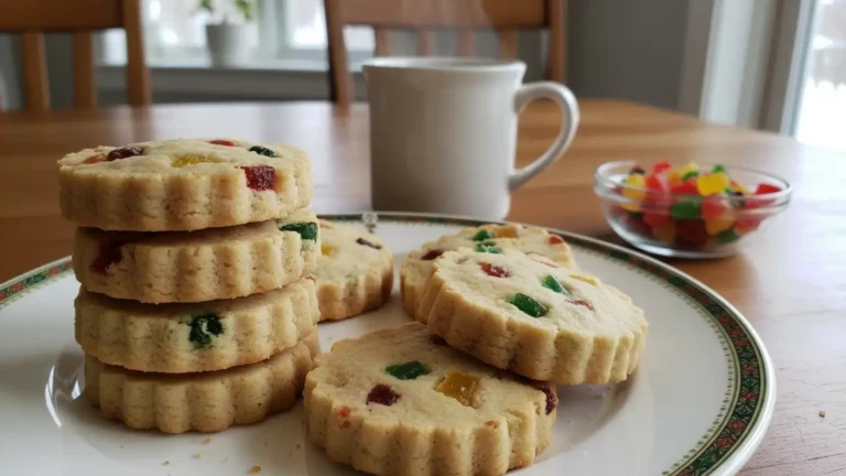 Fruitcake Shortbread Cookies